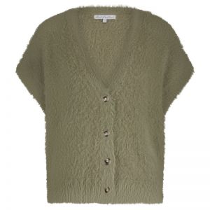 Sleevles Fuzzy Olive